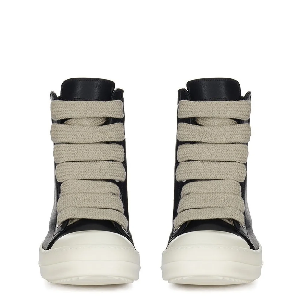 Rick Owens Ramones High Top Black Leather Side Zip EU 39 US 8 Womens - Picture 4 of 6